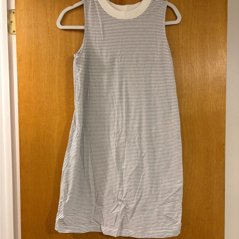 A New Day Black and White Striped Mini Dress